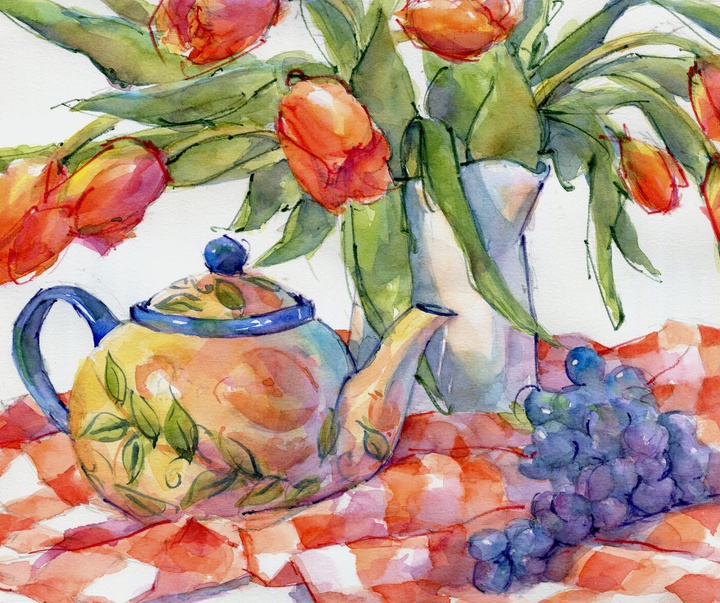 گالری نقاشی های آبرنگ پم ونگر از آمریکا