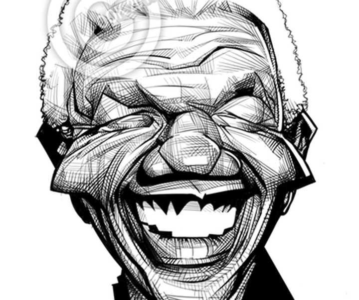 nelson mandela caricature russ cooknelson mandela caricature  a