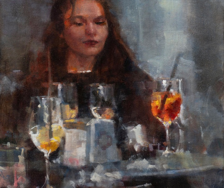 گالری آثار نقاشی رنگ روغن جیمز کراندال از آمریکا