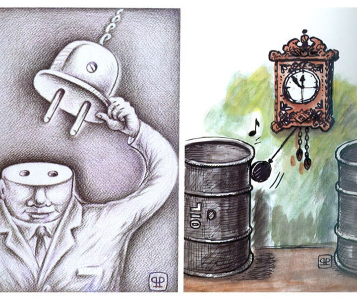 گالری آثار کارتون جولیان پنا پای از رومانی