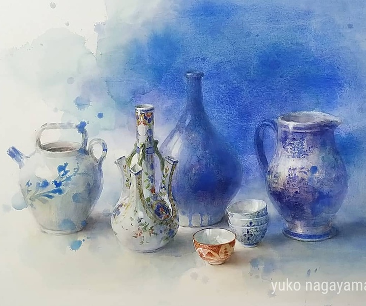 گالری نقاشی های آبرنگ یوکو ناگایاما از ژاپن