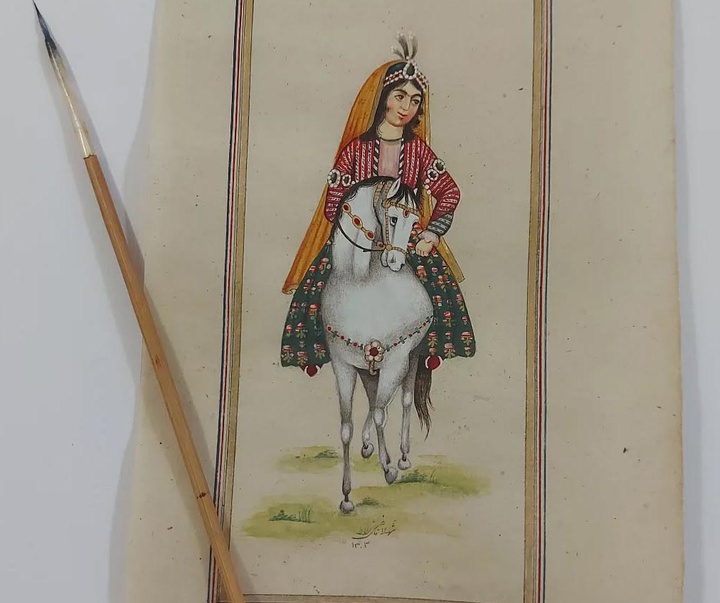 گالری آثار گل و مرغ و تذهیب شهلا قاضی زاده از ایران