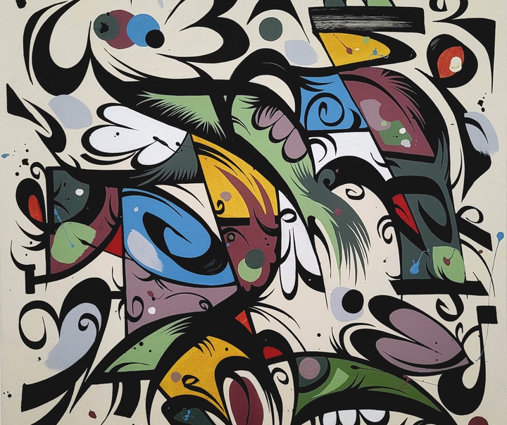 گالری آثار نقاشی گرافیتی انتزاعی گولون ماهه (لیتو) از فرانسه