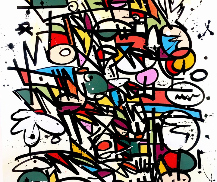 گالری آثار نقاشی گرافیتی انتزاعی گولون ماهه (لیتو) از فرانسه