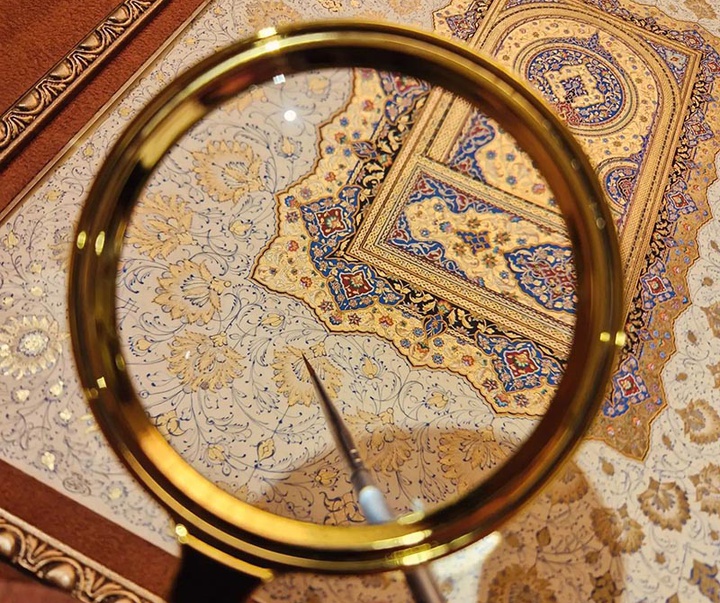 گالری آثار تذهیب محسن آقامیری از ایران