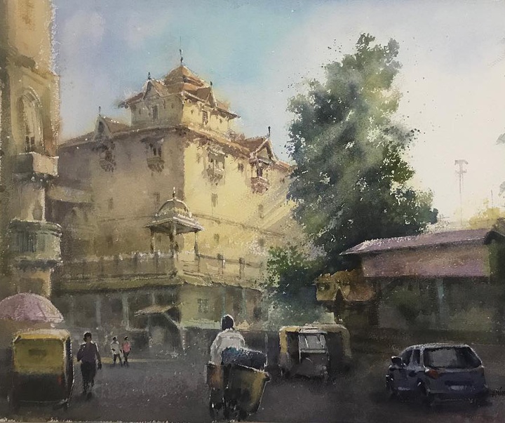 گالری نقاشی های آبرنگ آنکیت ماهال از هند