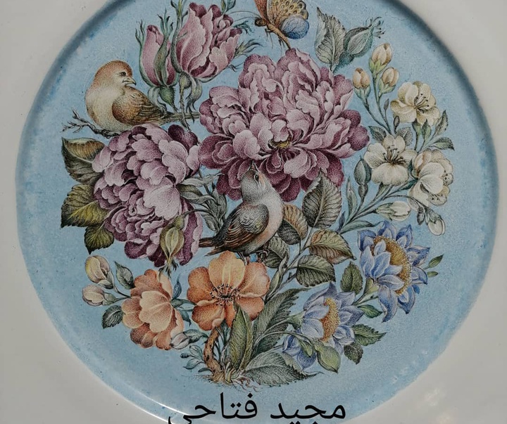 گالری آثار نگارگری و گل و مرغ مجید فتاحی از ایران