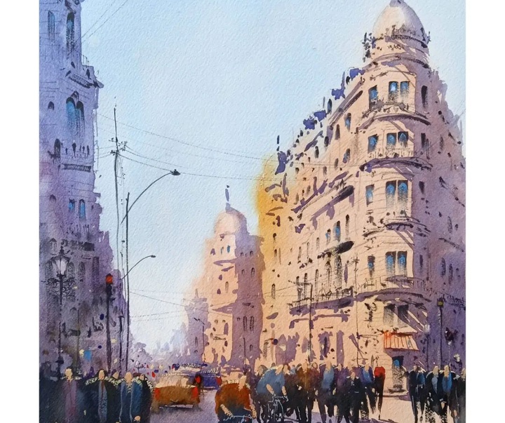 گالری نقاشی های آبرنگ دنیل مارتینز از اروگوئه
