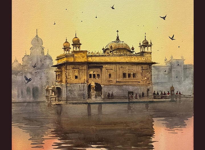 گالری نقاشی‌های آبرنگ سیکاندار سینگ از هند
