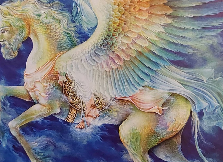 گالری آثار نگارگری و گل ومرغ احسان افشار از ایران