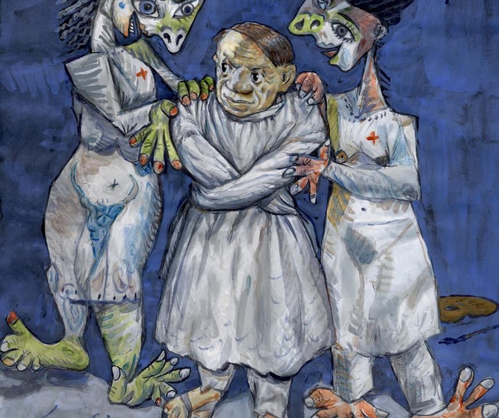 گالری آثار تصویرسازی های طنزآمیز گرادیمیر اسمودجا از صربستان- پیکاسو