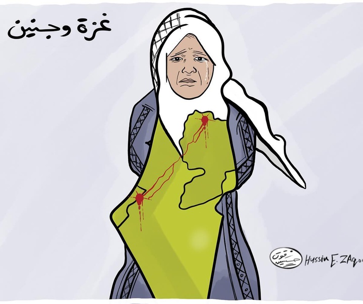 گالری آثار تصویرسازی حسین زقوت از فلسطین