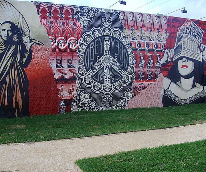 گالری آثار گرافیک و نقاشی دیواری شپرد فیری از آمریکا