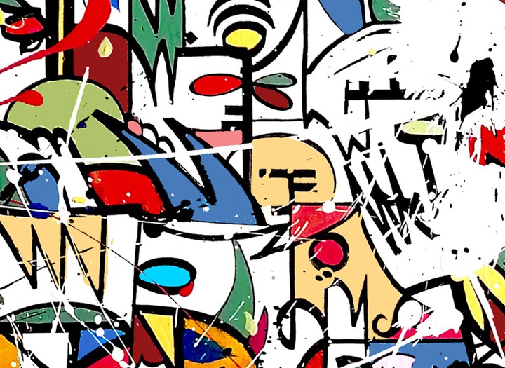 گالری آثار نقاشی گرافیتی انتزاعی گولون ماهه (لیتو) از فرانسه