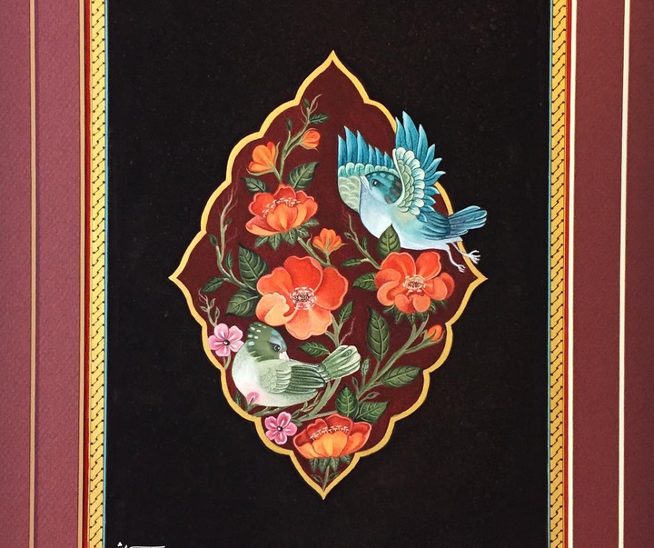 گالری آثار گل و مرغ و تذهیب آرمین رهبر از ایران