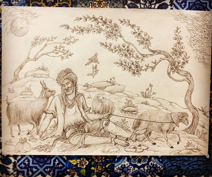 گالری آثار نگارگری ابراهیم عامری فر از ایران