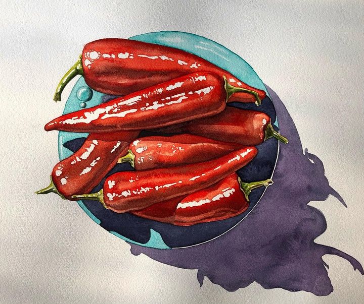 گالری نقاشی های آبرنگ سرپیل اومیت از ترکیه
