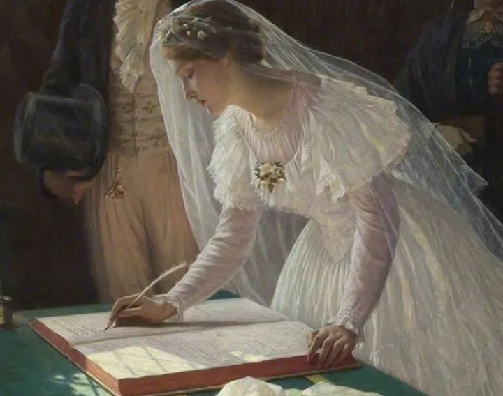 ادموند بلر لیتون اعلان عشق و تعهد در حضور خانواده را به تصویر می کشد