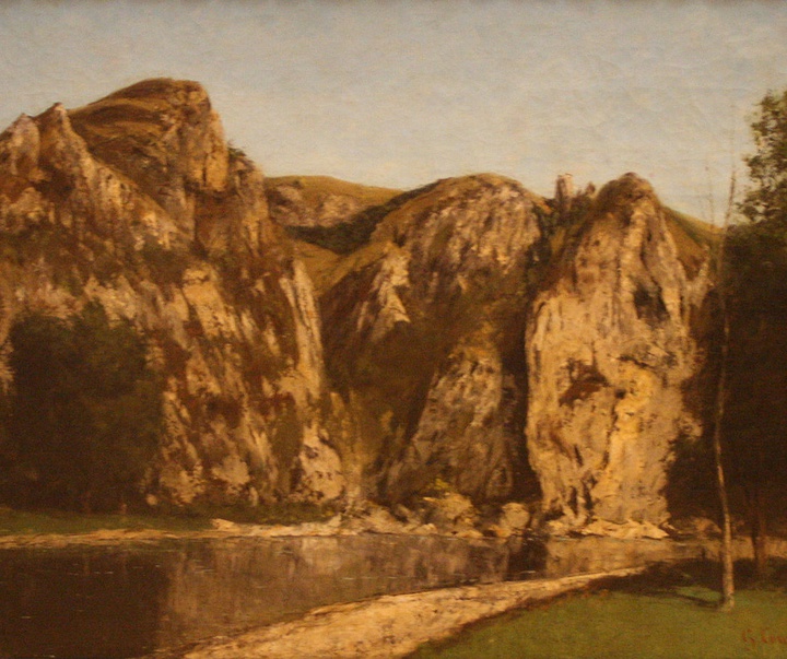 meuse river in freyr by gustave courbet