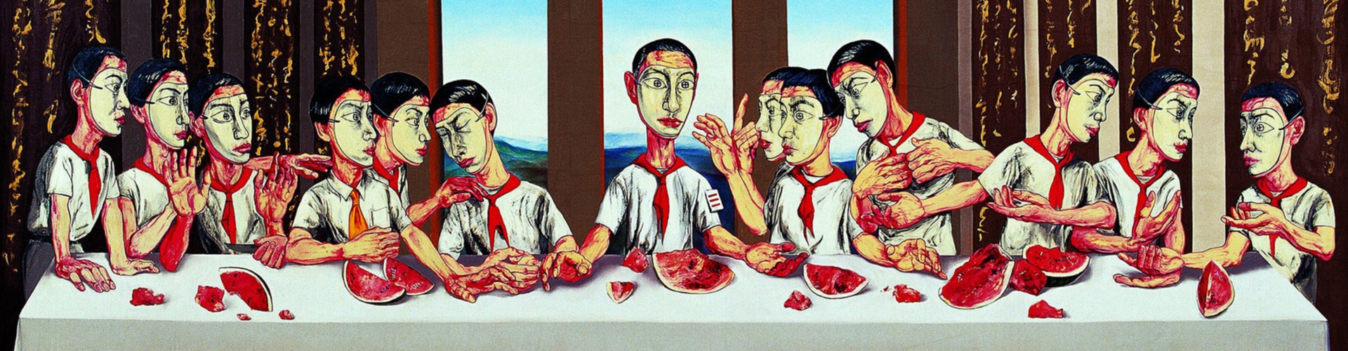 گالری آثار نقاشی زنگ فنژی از چین