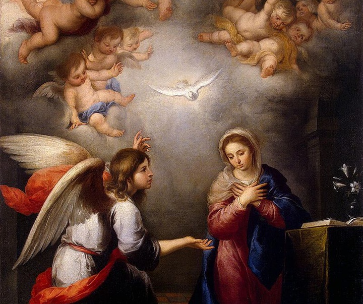 angel gabriels annunciation to mary by murillo