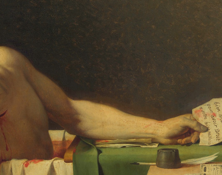 مرگ مارا اثری از نقاش فرانسوی ژاک لوئی داوید