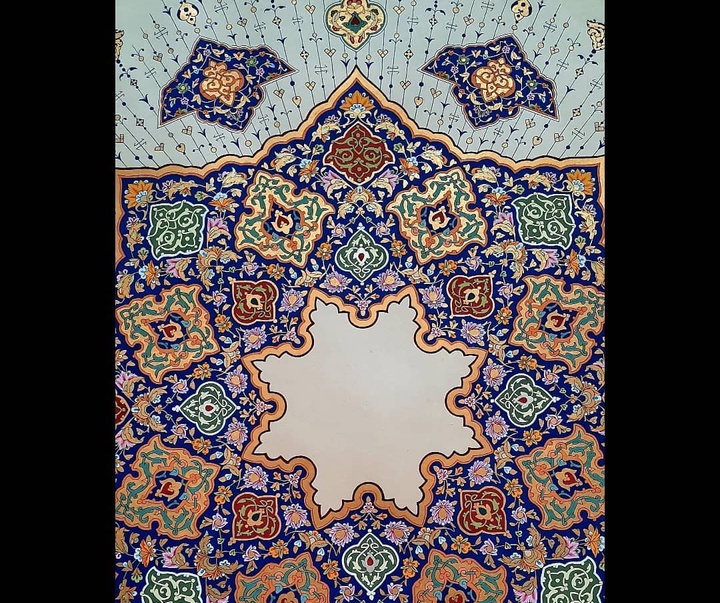 گالری آثار تذهیب و گل و مرغ سحر هاشمی از ایران