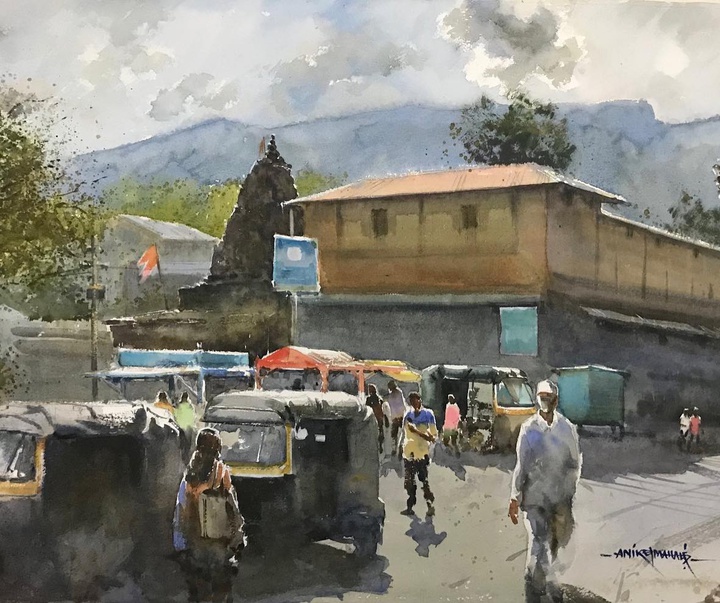 گالری نقاشی های آبرنگ آنکیت ماهال از هند