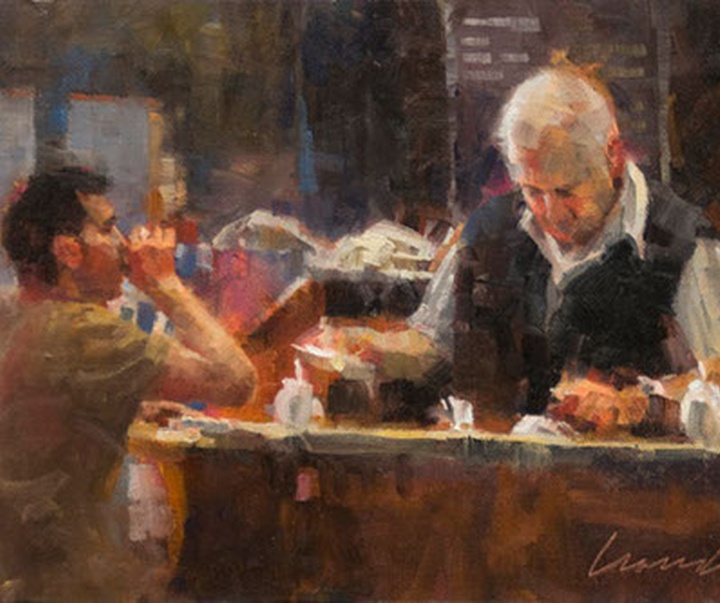 گالری آثار نقاشی رنگ روغن جیمز کراندال از آمریکا