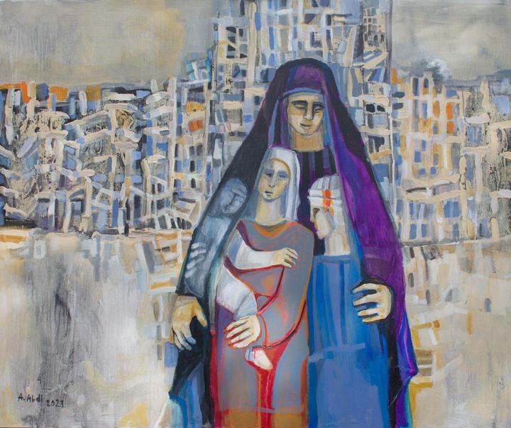 گالری آثار لیتوگرافی، نقاشی و مجسمه عابد عبدی از فلسطین