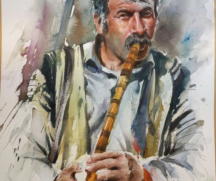 گالری نقاشی های آبرنگ اکبر اکبری از ایران