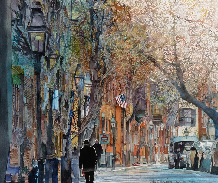 گالری نقاشی های آبرنگ جان سالمینن از آمریکا بخش دوم