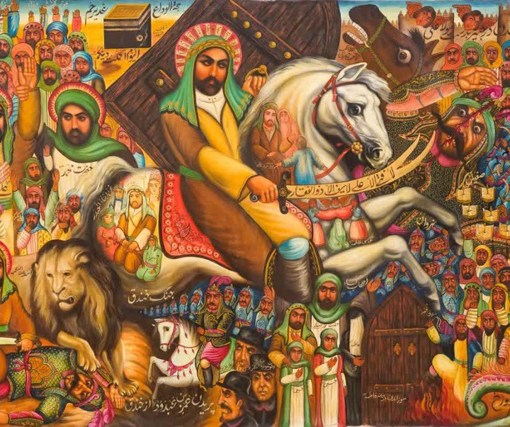 گالری نقاشی های نو قهوه خانه ای مهدی طالعی‌نیا از ایران