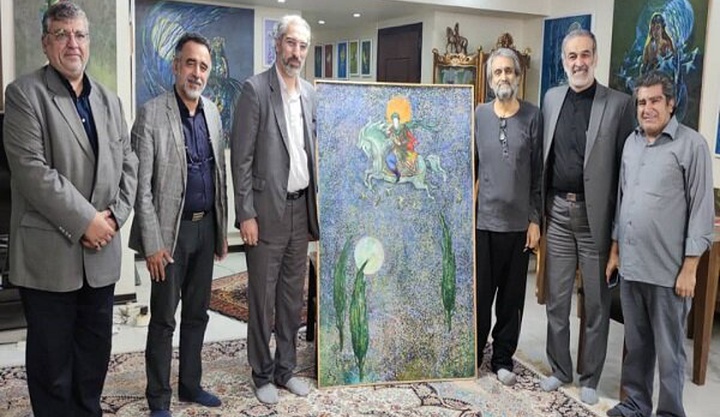 دیدار مدیران هنری با احمد خلیلی فرد هنرمند پیشکسوت هنرهای تجسمی