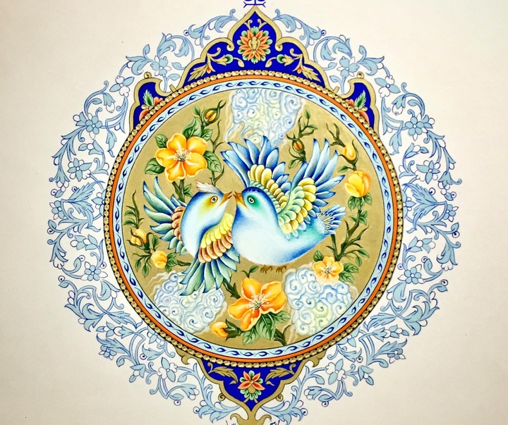 گالری آثار گل و مرغ و تذهیب آرمین رهبر از ایران