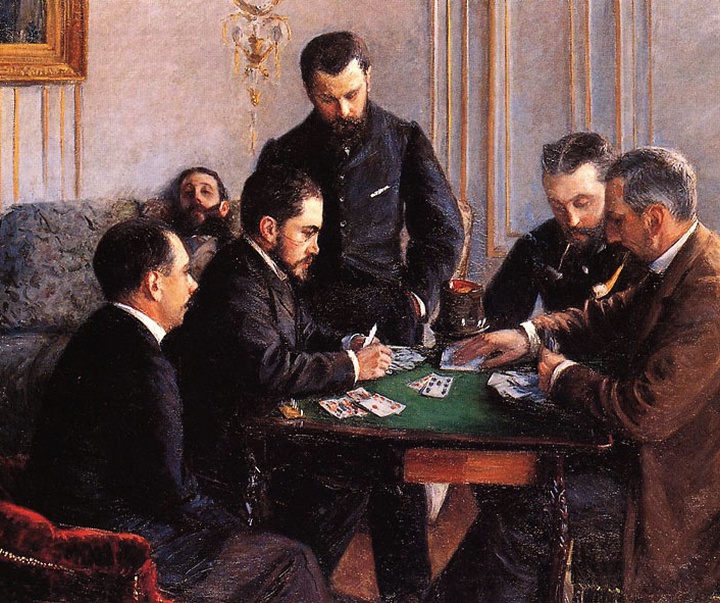 the bezique game gustave caillebotte