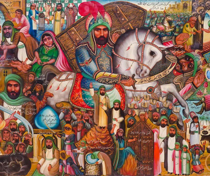 گالری نقاشی های نو قهوه خانه ای مهدی طالعی‌نیا از ایران