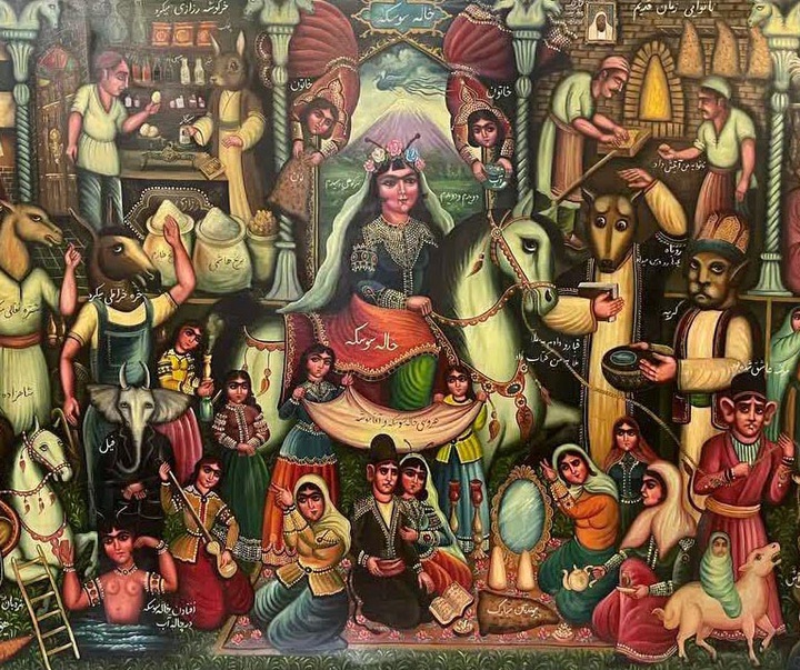 گالری نقاشی های نو قهوه خانه ای مهدی طالعی‌نیا از ایران
