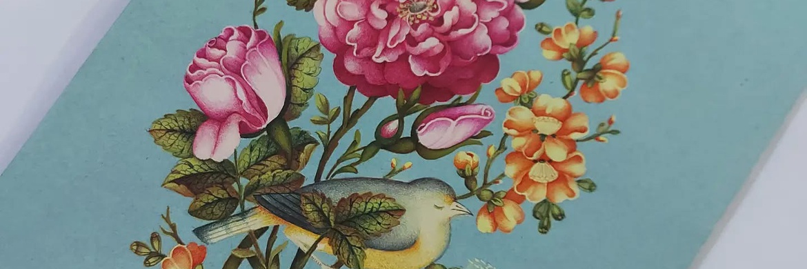 گالری آثار گل و مرغ و تذهیب شهلا قاضی زاده از ایران