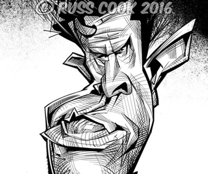 tom waits caricature russ cook jazz blues rocknroll rain dogs fu