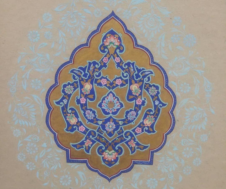 گالری آثار گل و مرغ و تذهیب شهلا قاضی زاده از ایران