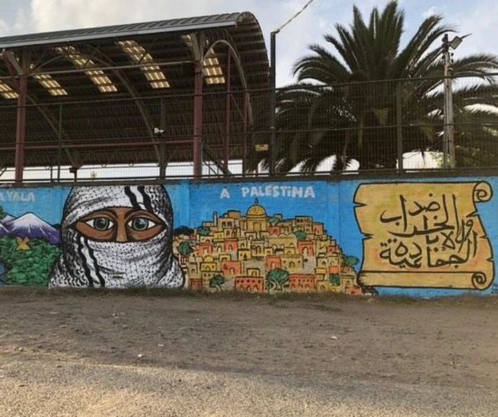 گالری نقاشی‌های خیابانی با موضوع فلسطین