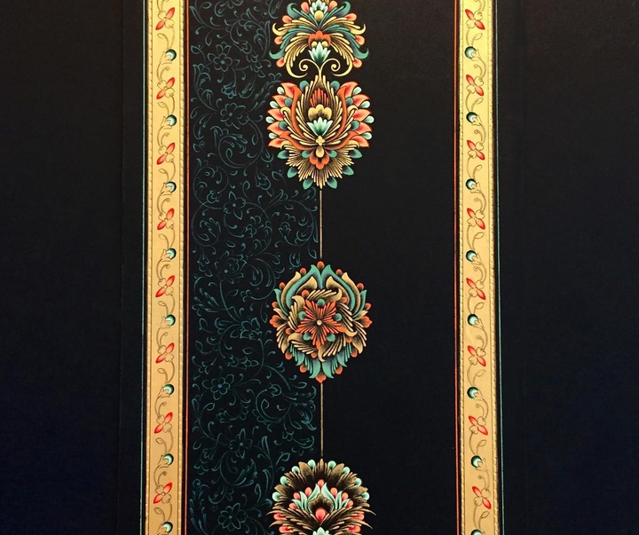گالری آثار گل و مرغ و تذهیب آرمین رهبر از ایران