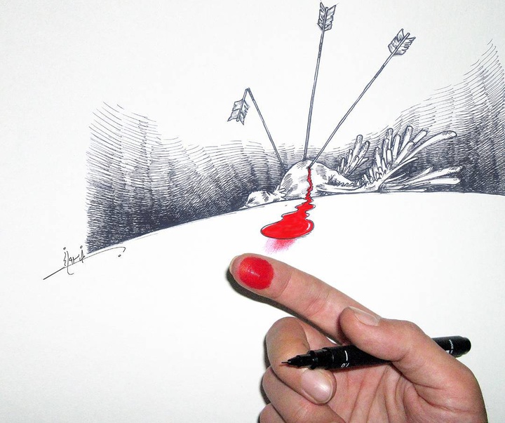 گالری آثار کارتون مجید خسرو انجم از ایران