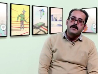 نمایش فیلم گپ و گفت هنرمندان کارتونیست مشهدی | شهر آرا