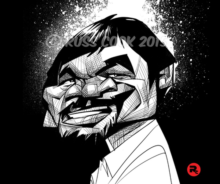 manny pacquiao caricature russ cook drawing sketch digital funny