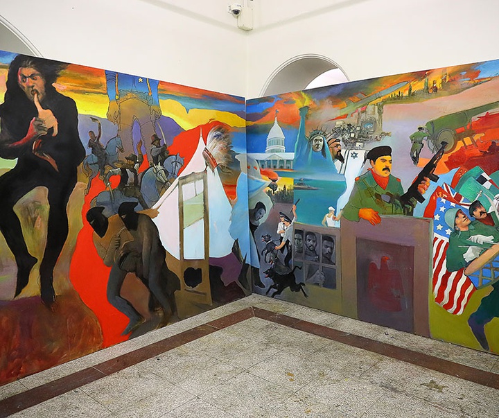 گزارش تصویری از کارگاه نقاشی حبیب صادقی از ایران