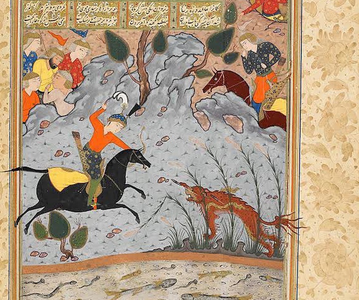 an illustrated leaf from a manuscript of firdausis shahnamajpg