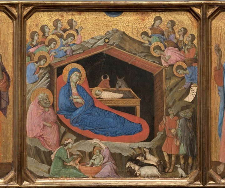the nativity with the prophets isaiah and ezekiel