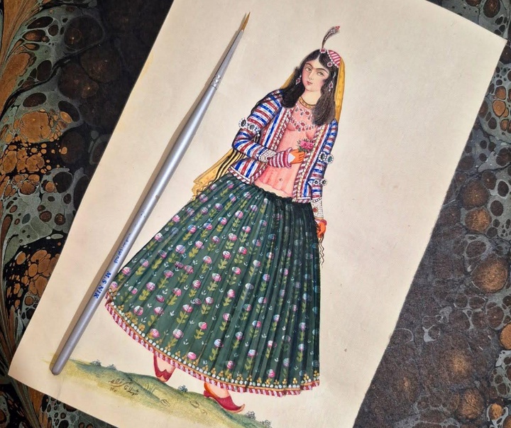 گالری آثار گل و مرغ و تذهیب شهلا قاضی زاده از ایران